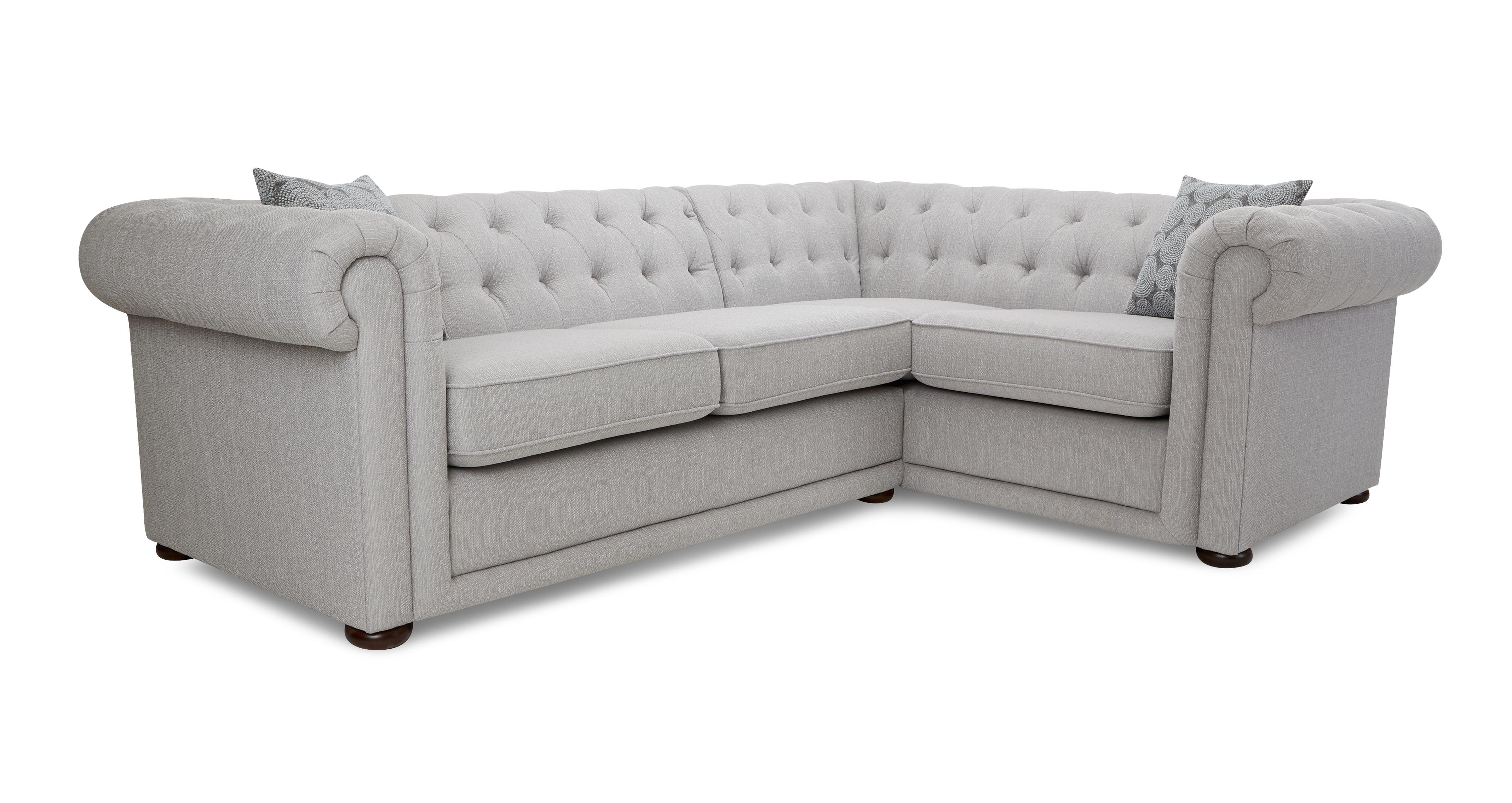 Chester Plain Left Hand Facing Arm 2 Seater Corner Sofa Abbey Plain DFS
