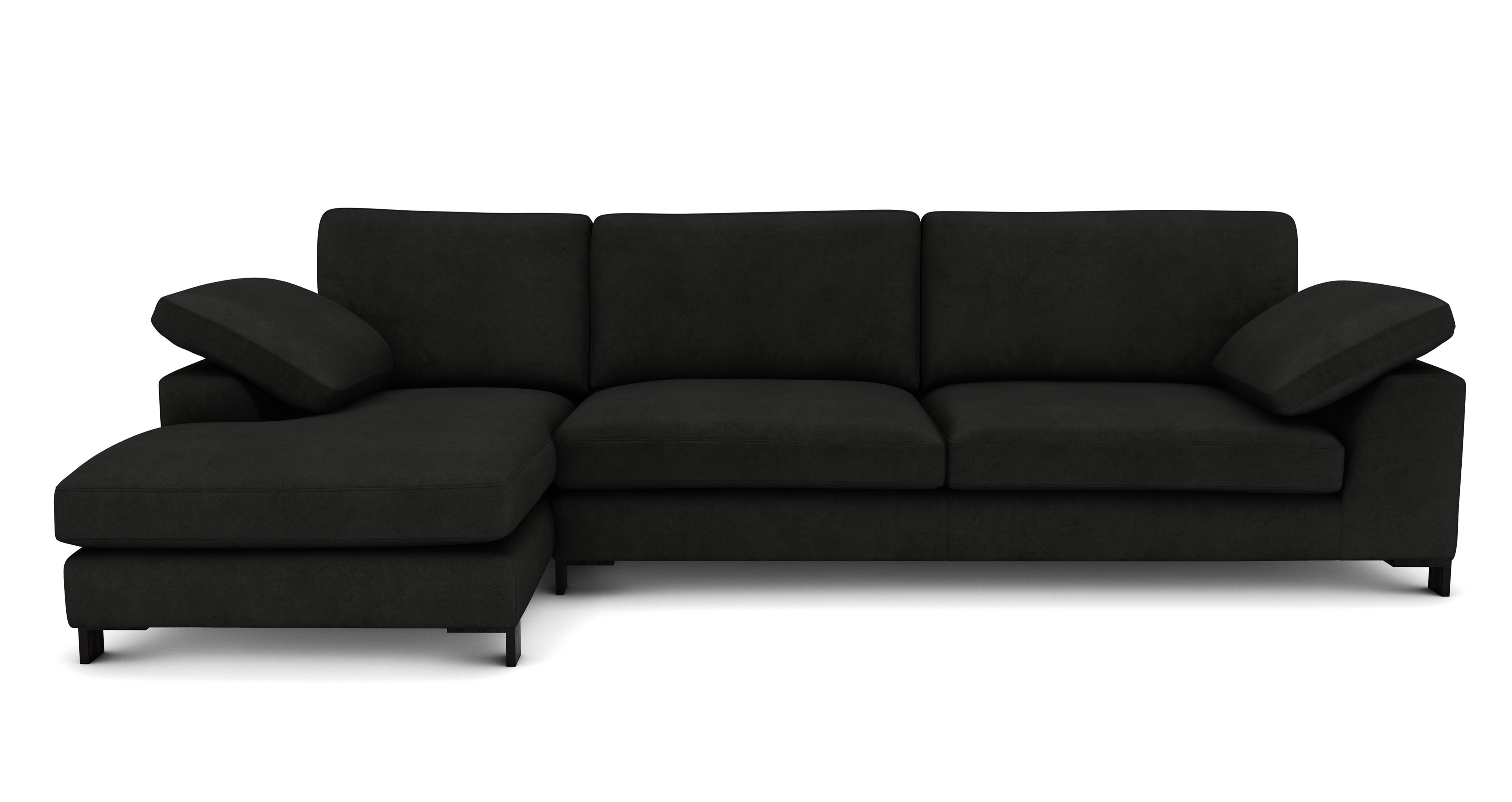 Euphoria Velvet Left Hand Facing Large Chaise End Sofa Dfs