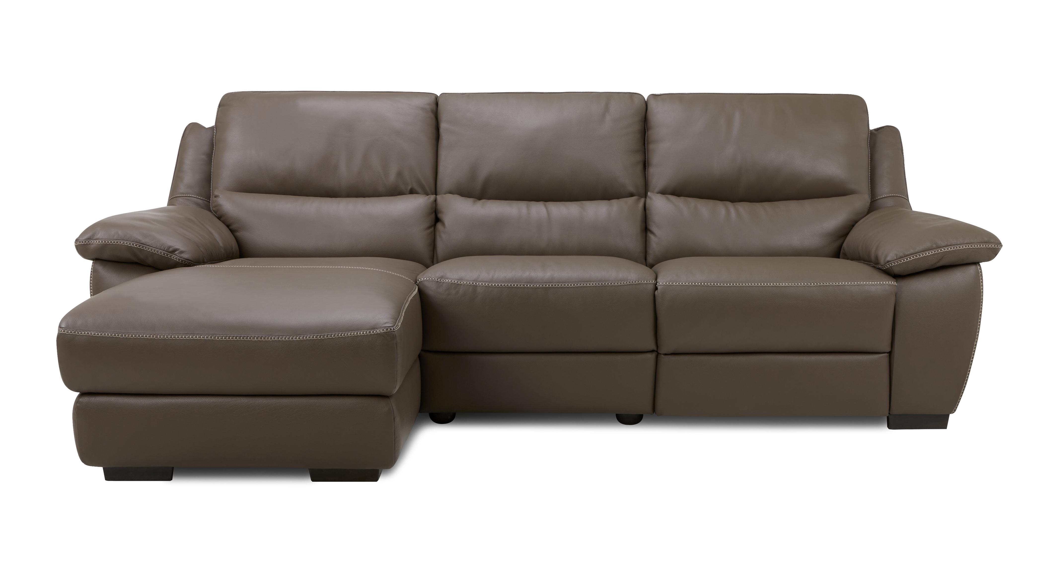 Menaggio Leather and Leather Look Right Hand Facing Chaise End