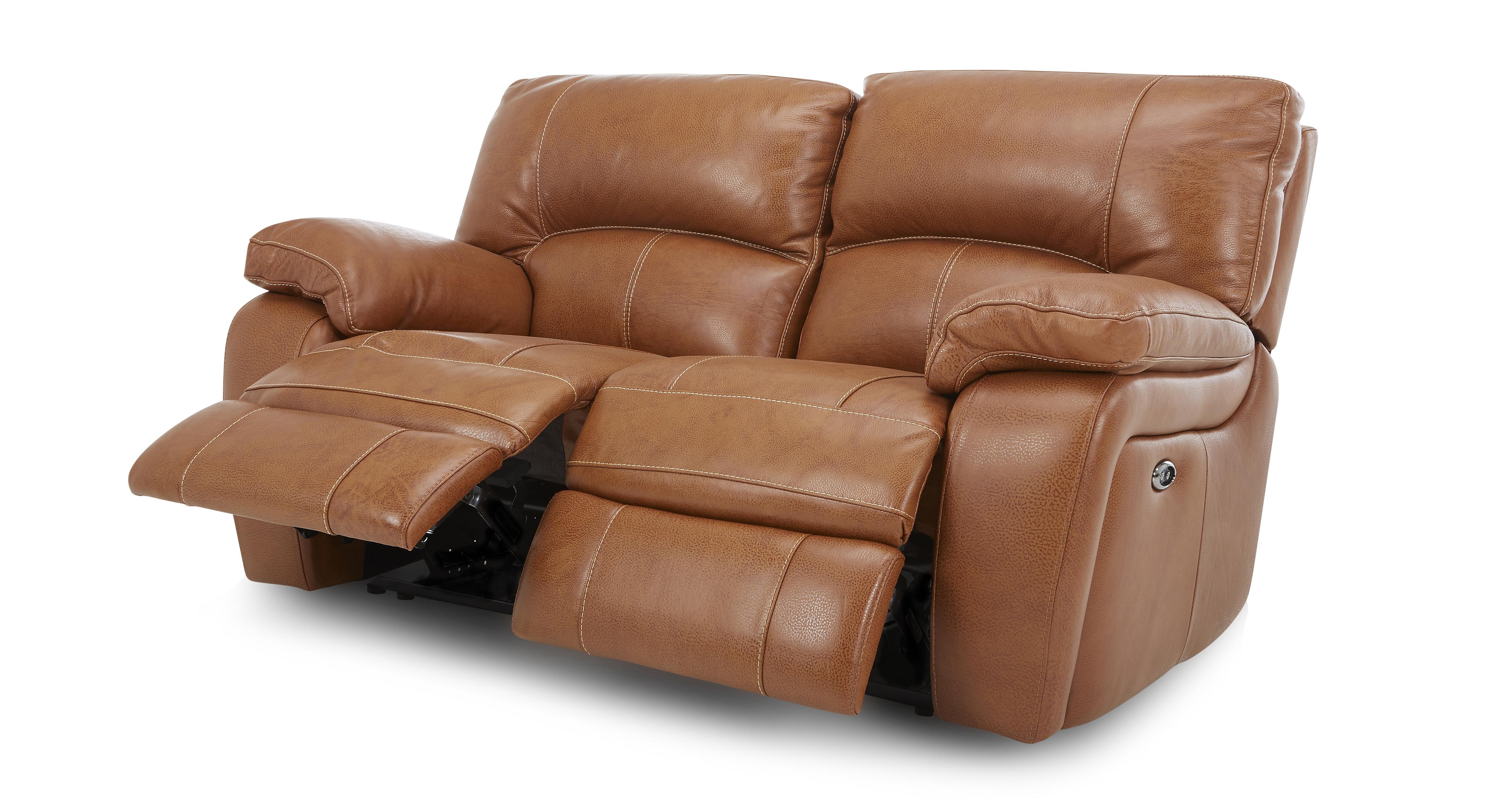 Reward Leather 2 Seater Electric Recliner Brazil Contrast