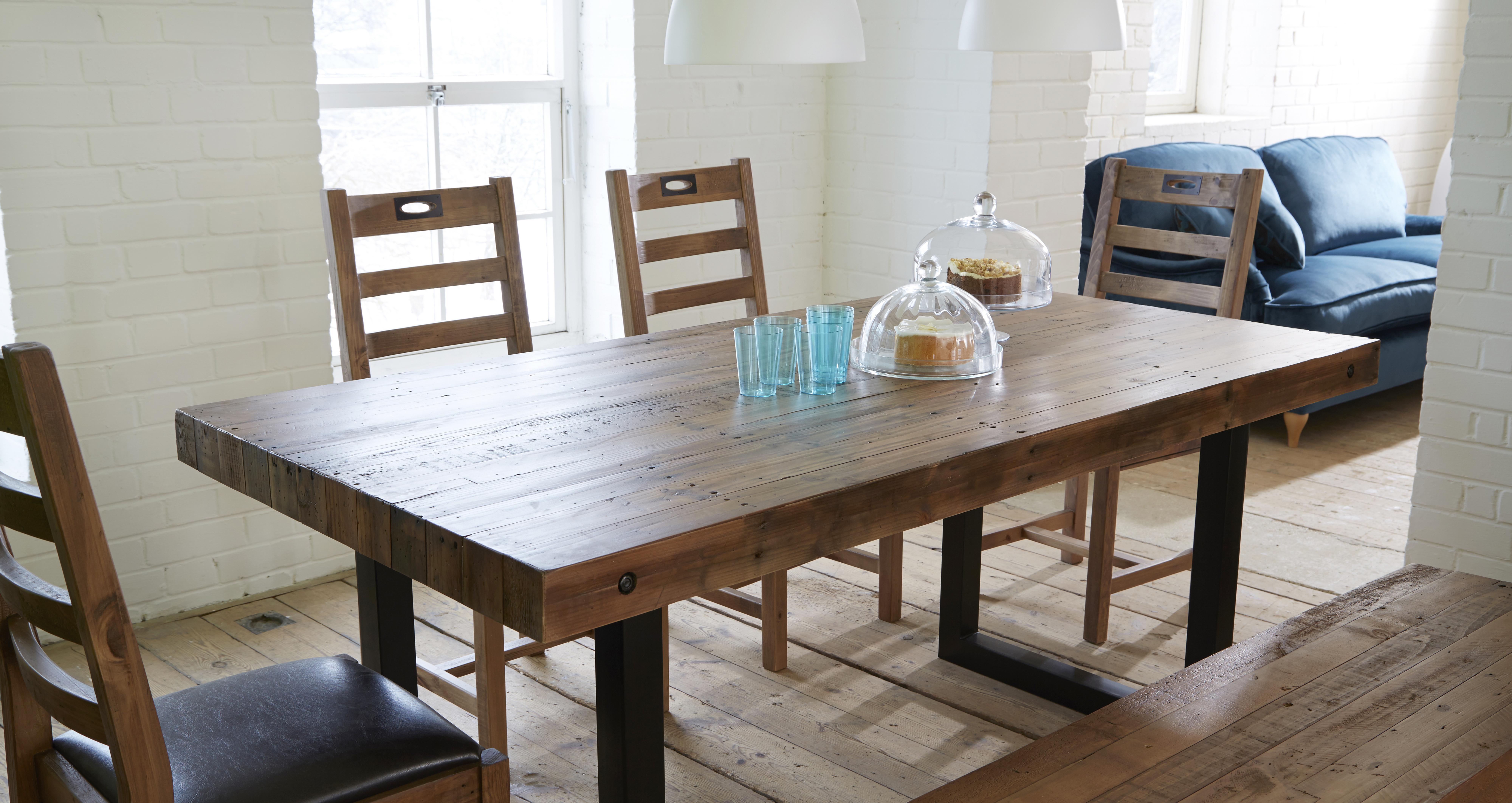 Toronto Fixed Table & Set of 4 Ladderback Chairs DFS