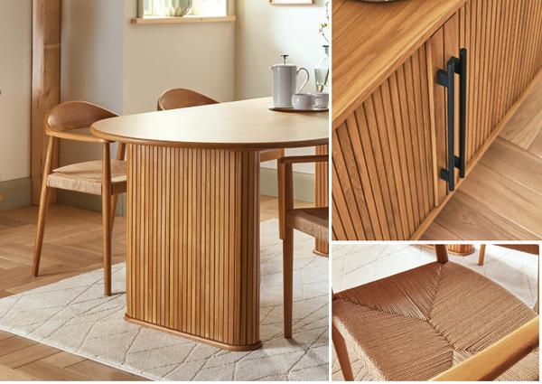 Cade Oak Dining Table and Chairs