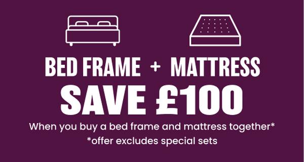 Save 100 offer on beds and mattresses