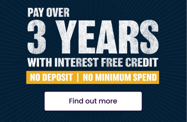 3 years interest free credit