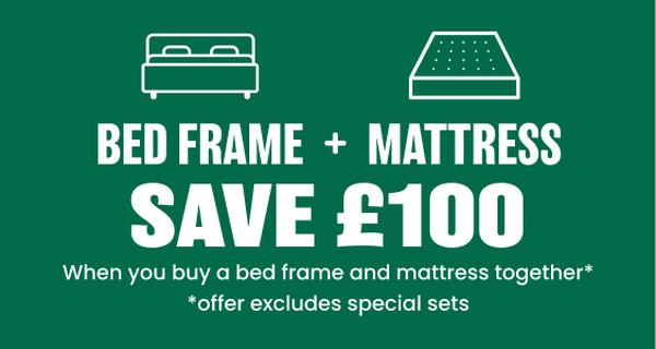 Save 100 offer on beds and mattresses