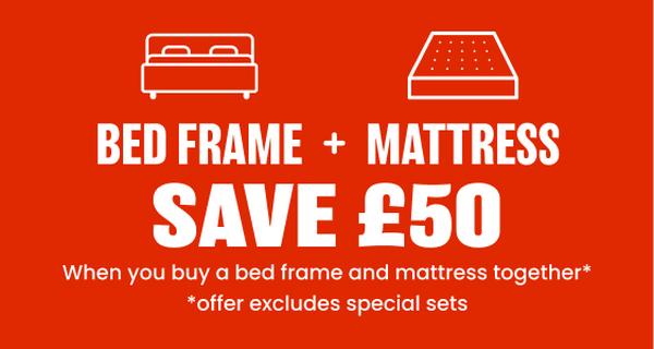 Save 50 offer on beds and mattresses