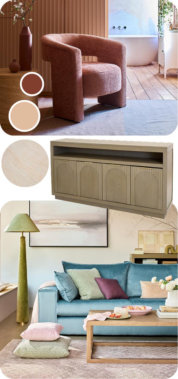The Summer Sunrise trend with Lovise sofa and Essie chair