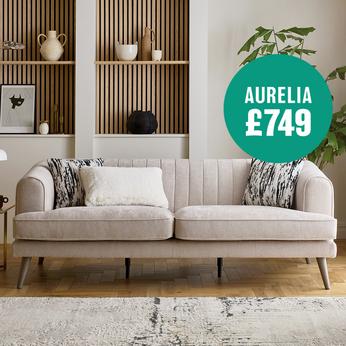 taupe coloured sofa