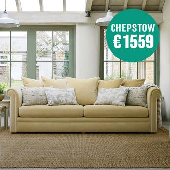pale yellow pillow back sofa