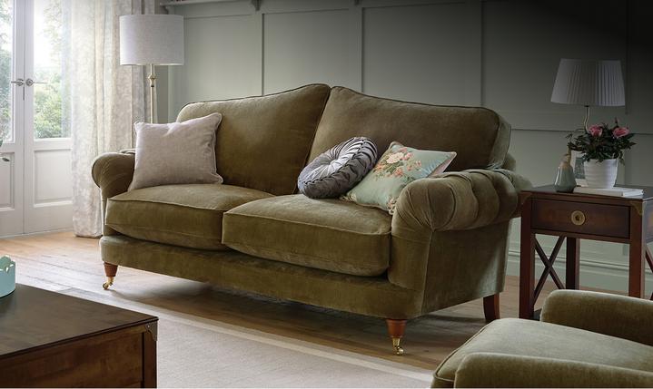 lura ashley ashmore sofa in olive green