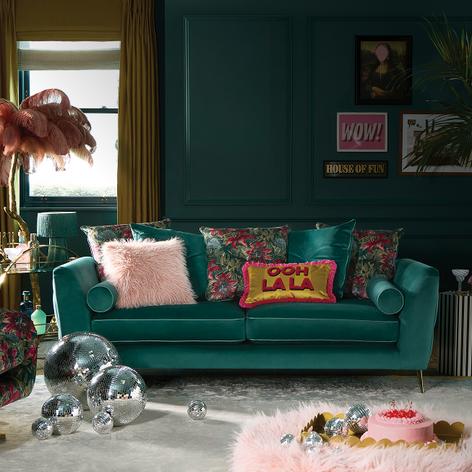 grey chesterfield style sofa