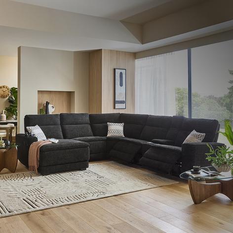 dark grey corner sofa