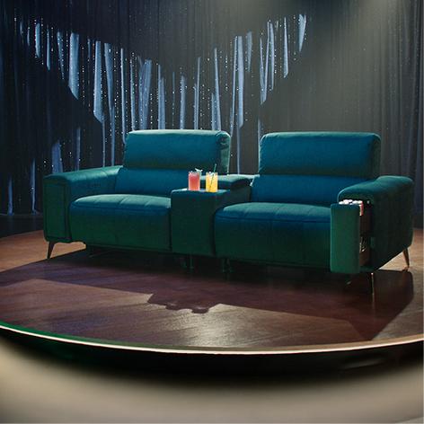 recliner cinema sofa on tv stage