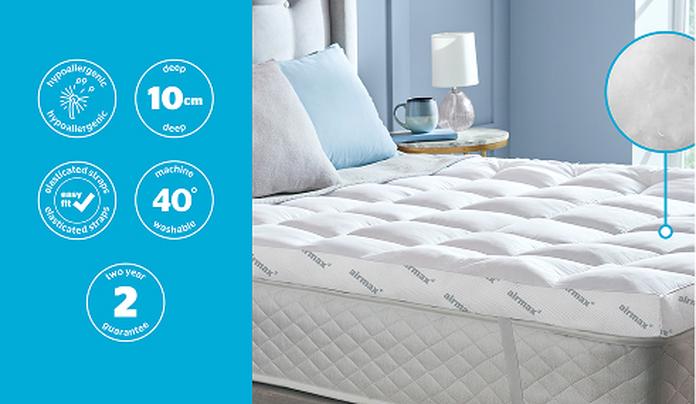 a mattress topper fitted to a mattress