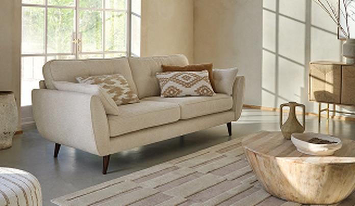 white living room ideas with zinc boucle sofa