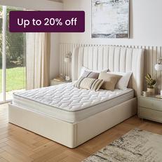 Mattress on a pink bedframe
