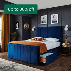 Blue bed frame