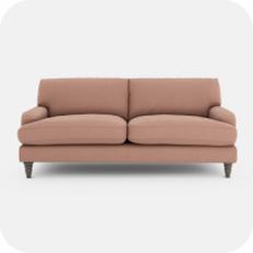 pale pink fabric traditional sofa