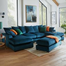 Fabric sofa buying guide with plush u-shaped sofa