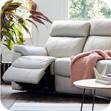 a white recliner sofa