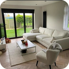 white chaise corner sofa