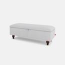 coastal glamour thornton blue stripe storage ottoman