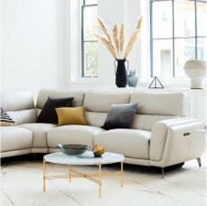 decorating on a budget iconica san antonio leather power corner sofa in fossil