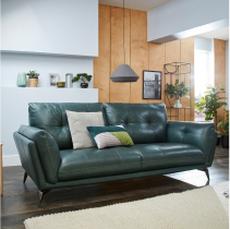 decorating on a budget harlan leather sofa in forest