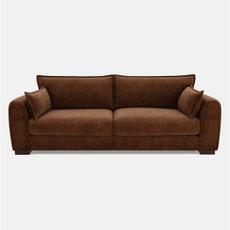 brown fabric sofa
