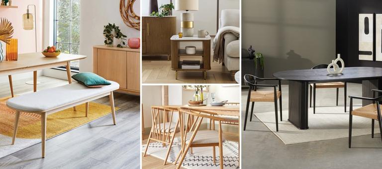 a collage of dining images showing the available beds in the nHouse Beautiful range