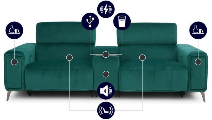 Built-in audio sofa cinesound showcase
