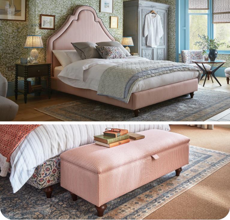 coquette style trend with thornton red stripe bed