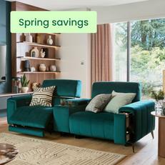 teal showcase sofa in all recliner sofa category