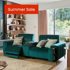 teal showcase sofa in all recliner sofa category