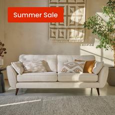 Cream sofa in neutral setting
