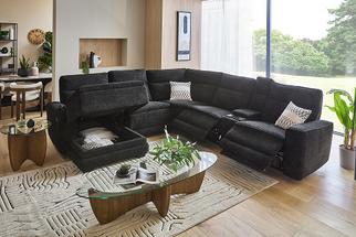 Storeaway nomadic with storage chaise open
