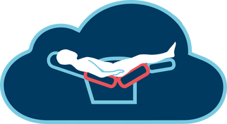 illustration of someone laying flat on a recliner