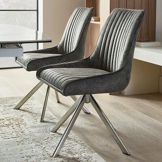 grey velvet dining chairs