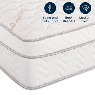 close up of a medium firm mattress