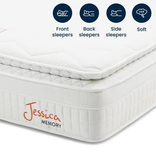 close up of a soft mattress with additional pillowtop for extra support