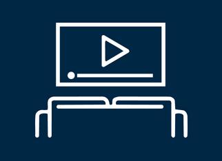 Icon of a sofa and tv
