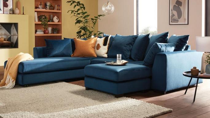 Dfs plush store corner sofa