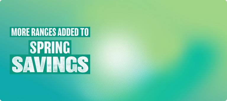 green spring savings banner