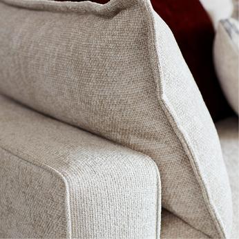 close up of a sofa cushion