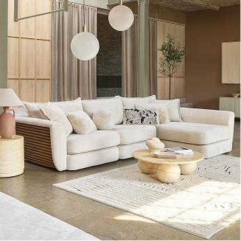 White living room ideas corner sofas