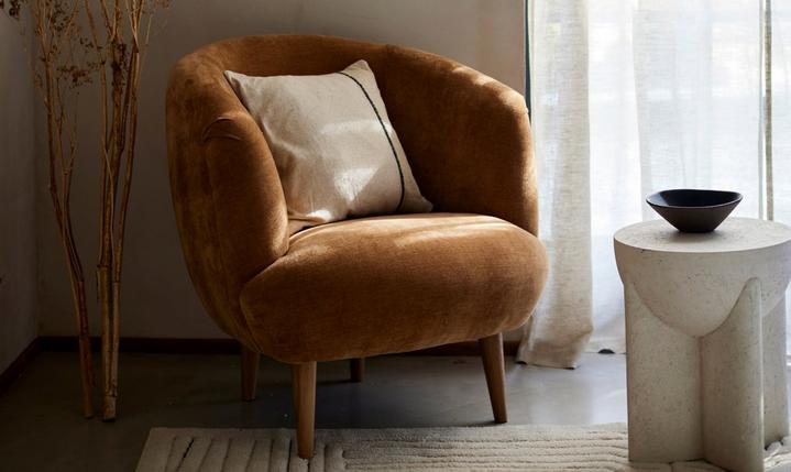 Coastal bedroom ideas with bellino accent chair