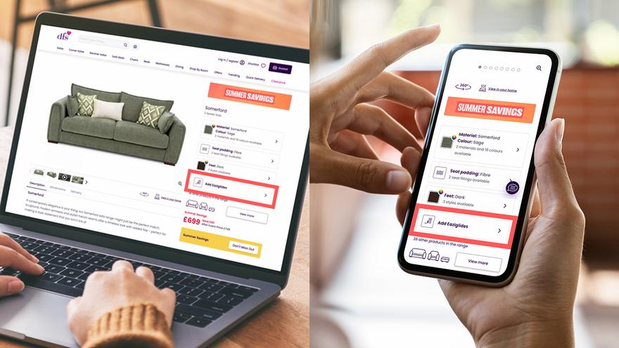 someone using a laptop and a phone checking the DFS website