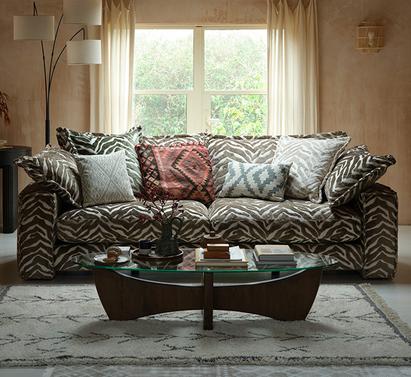Zanetta zebra print sofa