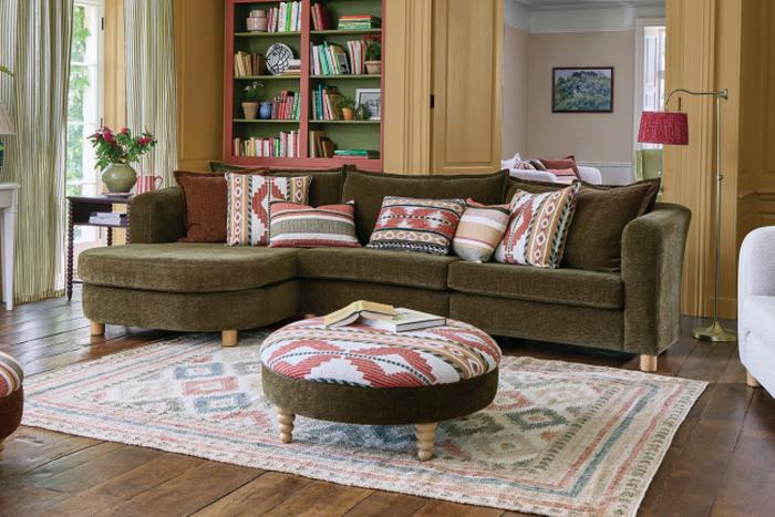 Joules Braybrooke sofa in deep olive