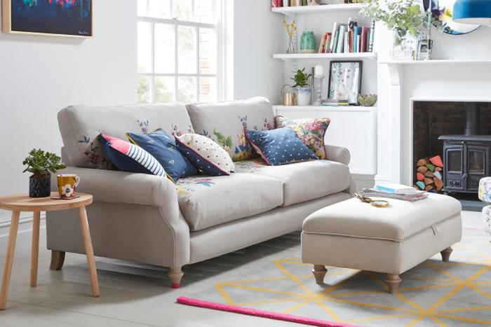 Joules Cambridge sofa in mushroom combination
